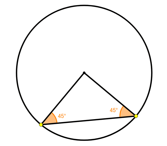 diameter of circle triangle isosceles