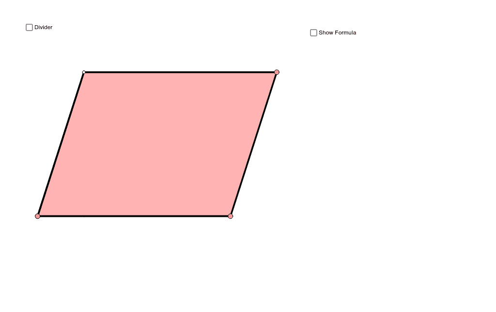 Area of a Parallelogram Demonstration – GeoGebra