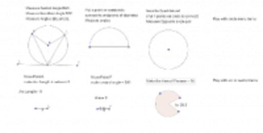 Circle and Arc Experimenting – GeoGebra