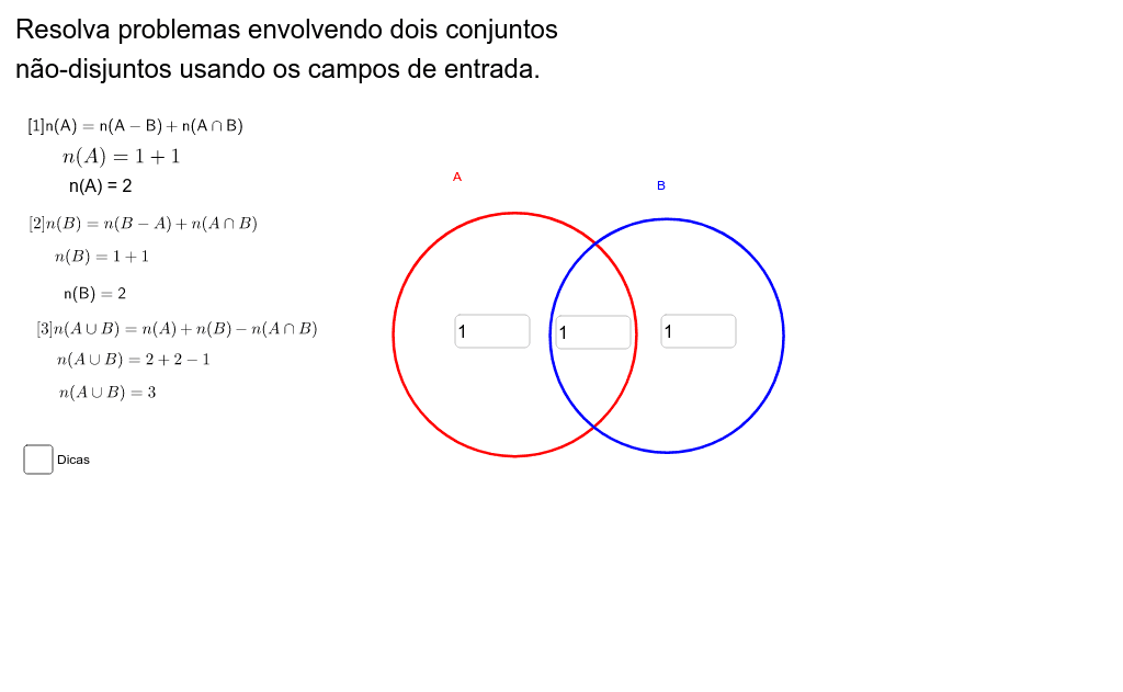 OperaÇÕes Com Conjuntos Geogebra