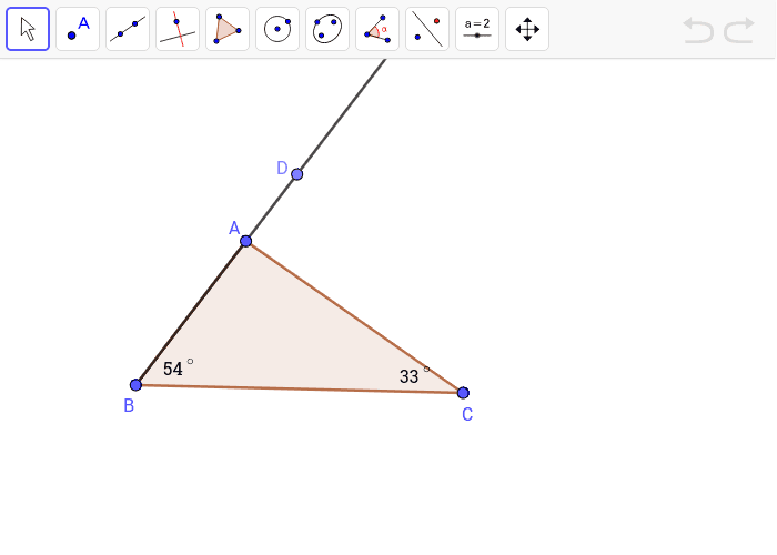 Triangle Exterior Angle Theorem Geogebra 8444