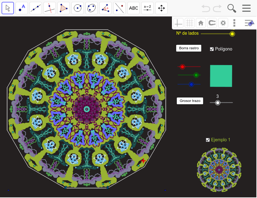 fotografía de simetría radial