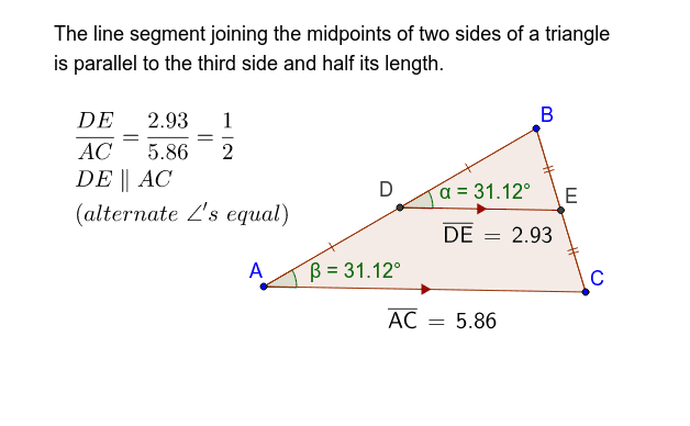 Midpoint Theorem – GeoGebra