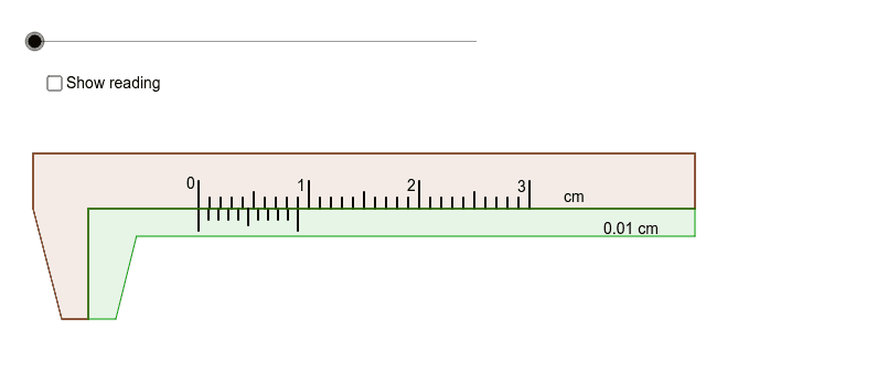 Vernier caliper clearance applet