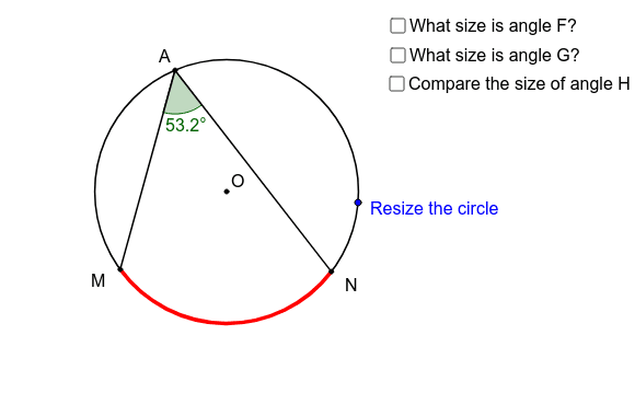 Angle at circumference (B) – GeoGebra