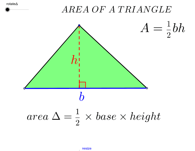 Area of a Triangle – GeoGebra