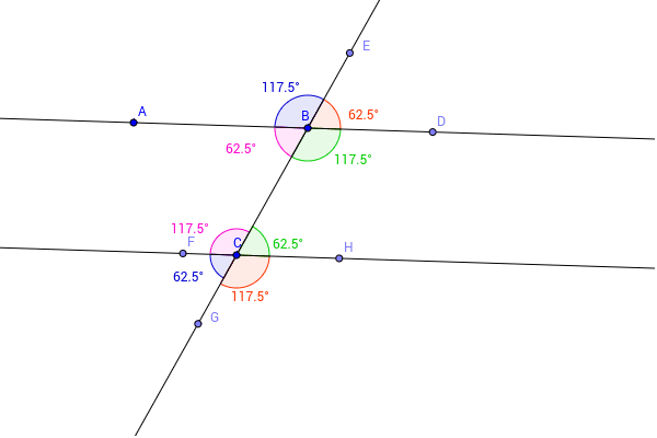 Same Side Exterior Angles GeoGebra