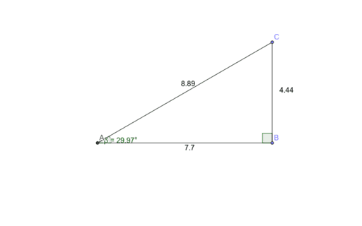 sin, cos and tan in a right angled triangle – GeoGebra