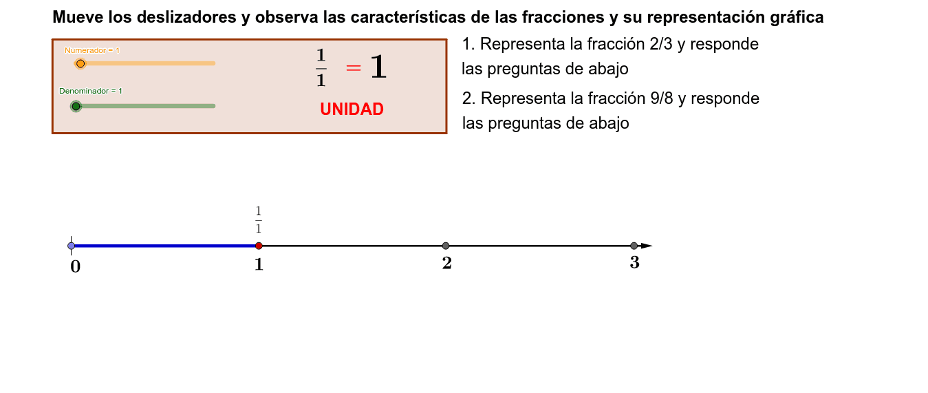 Representación De Fracciones En La Recta Numérica 4 Geogebra