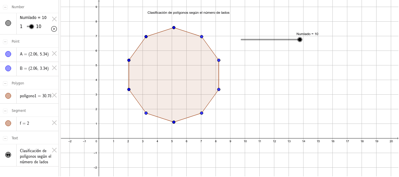 Polígonos con deslizador GeoGebra