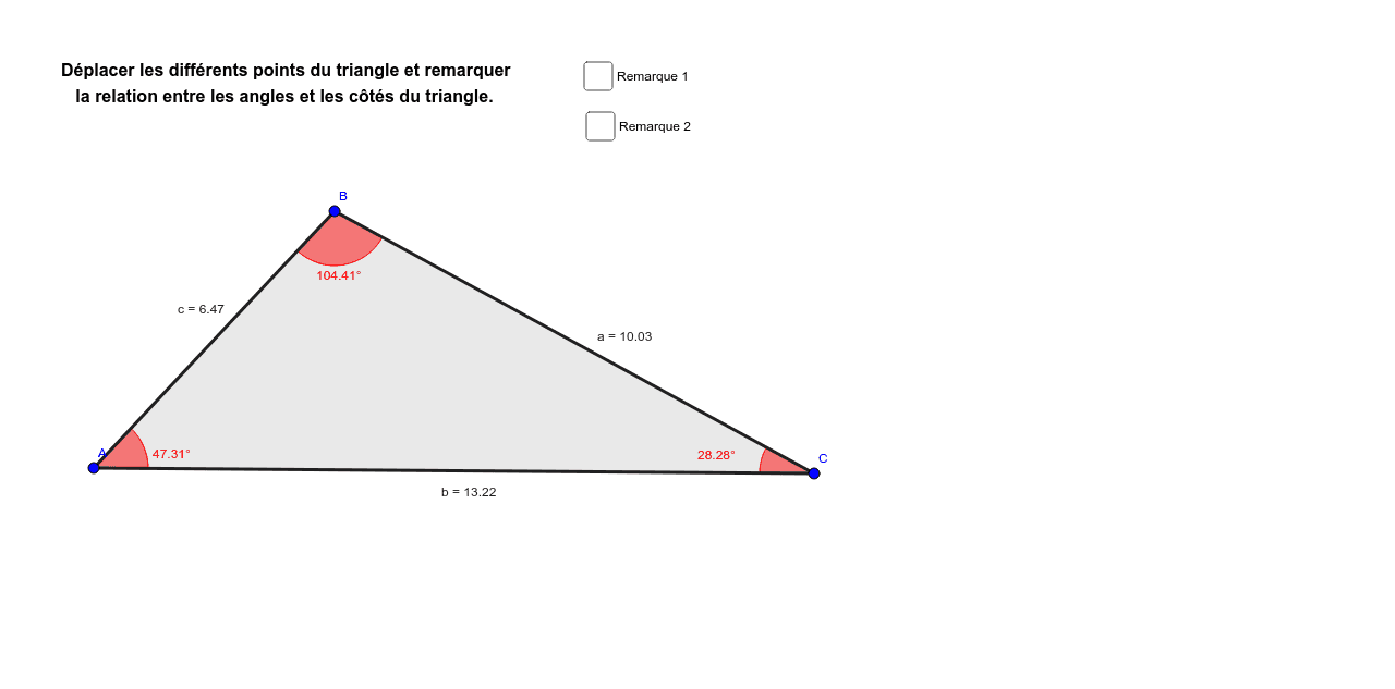 classer les triangles par angles et côtés