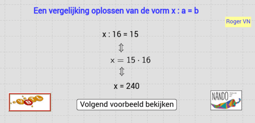 Vergelijking Oplossen Van De Vorm X : A = B. – GeoGebra