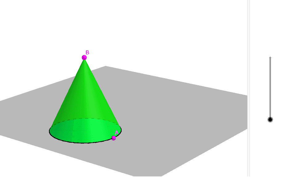 Unwrapping a cone v2 – GeoGebra