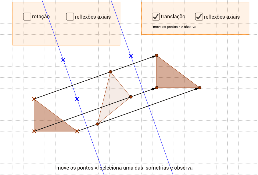 Jogo de reflexões e rotações – GeoGebra