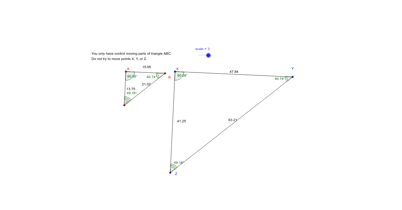 Similar Triangles Ratio Exploration Geogebra