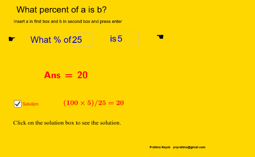 What Percent Of A Is B? – GeoGebra