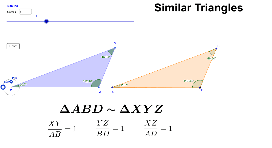 Unit 2 Lesson 9 Side Length Quotients In Similar Triangles Geogebra 8535