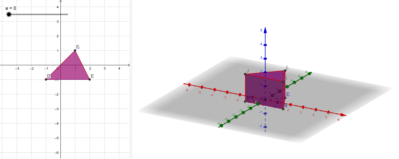 三角柱の展開図 Geogebra