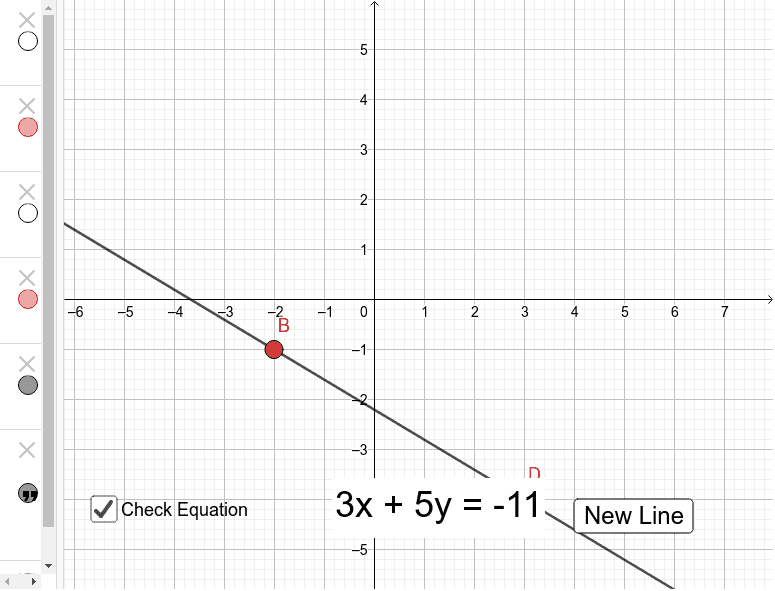 Linear Equation Practice – GeoGebra