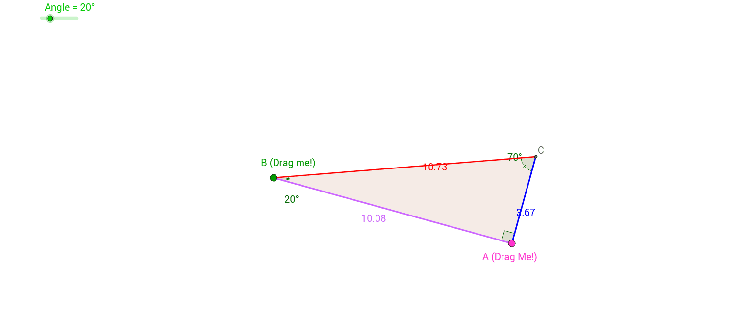 Angles in a Right Angle – GeoGebra