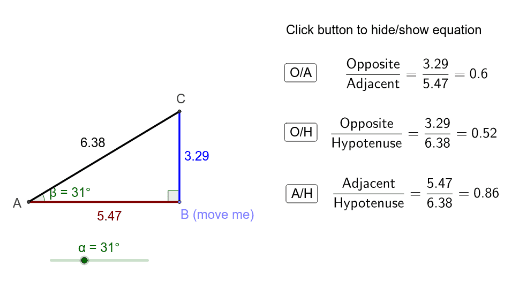 Opposite, Adjacent, and Hypotenuse – GeoGebra