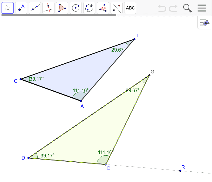 Triangle Congruence Criteria Angle Angle Angle Geogebra 1078