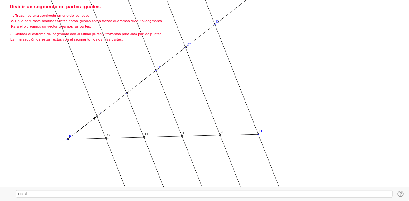 Dividir Un Segmento En Partes Iguales – GeoGebra