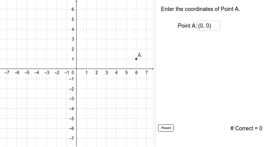 Identifying Points in the Coordinate Plane – GeoGebra