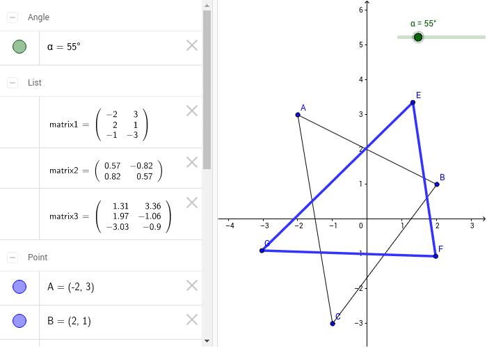 Matrix Rotation – GeoGebra