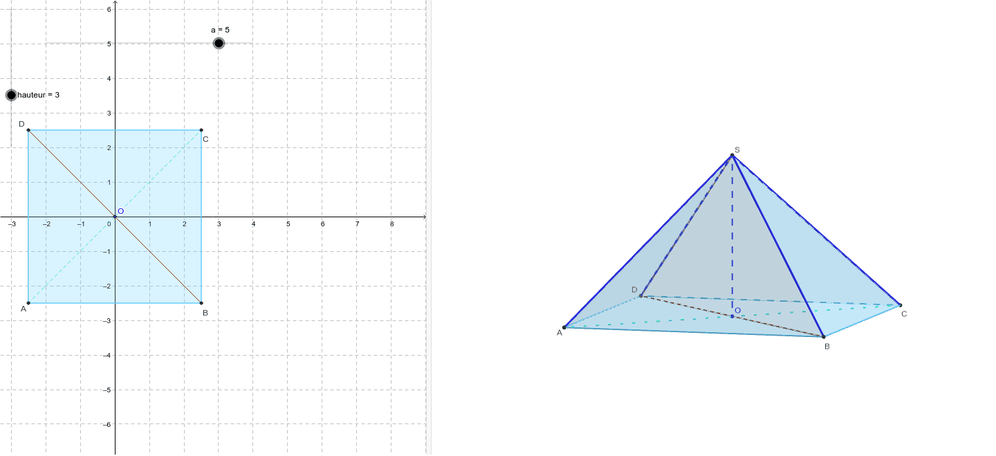 Pyramide De Base Carrée Geogebra