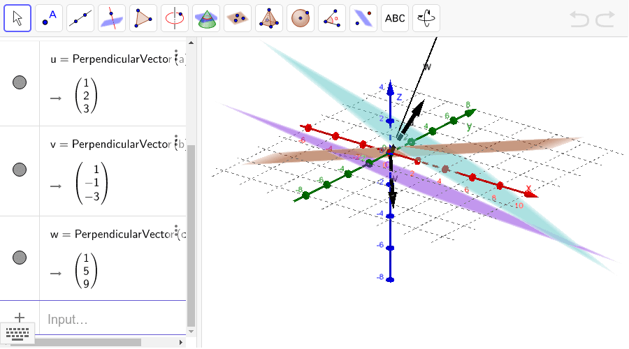 3 Planes Intersecting Along Distinct Lines – GeoGebra