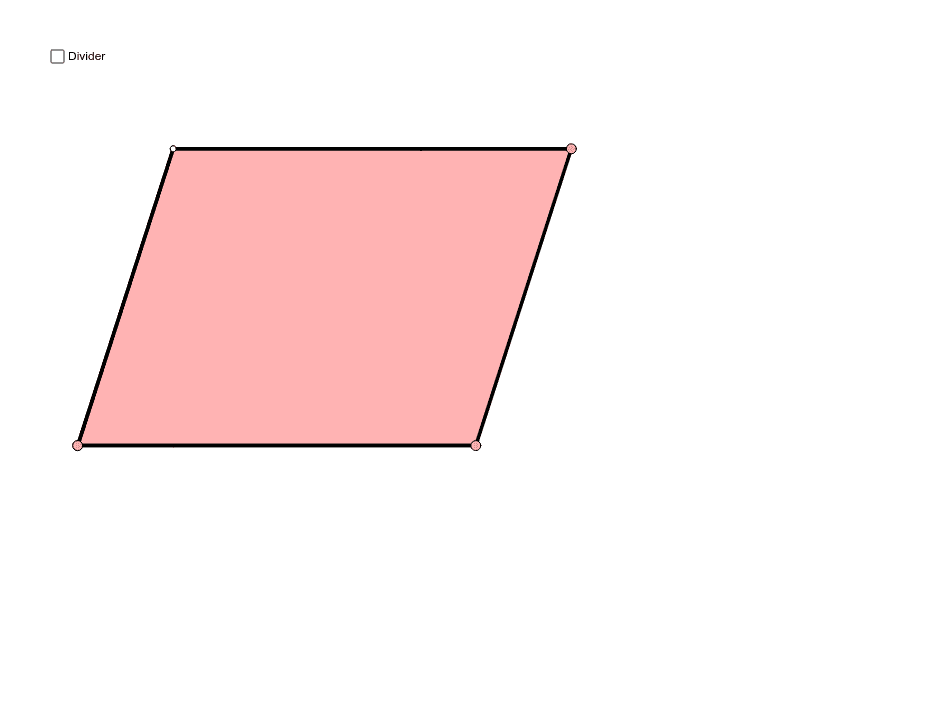 Area of a Parallelogram Demonstration – GeoGebra