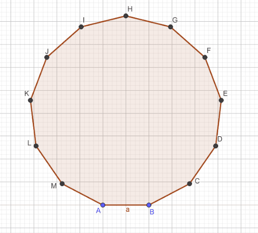 Some properties of a regular 13-gon – GeoGebra