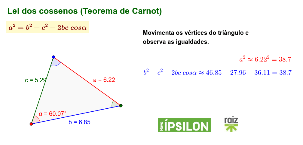 problema de exemplo de cosseno