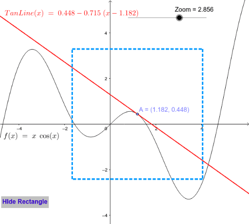 Zoom to Tangent Window – GeoGebra