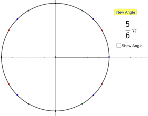 Unit Circle Special Angles Geogebra 8097