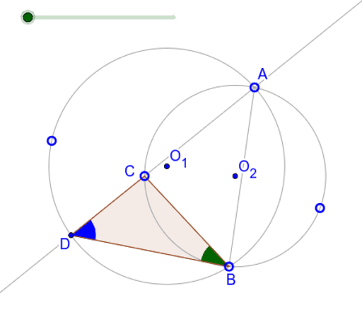 Two circles - two segments – GeoGebra