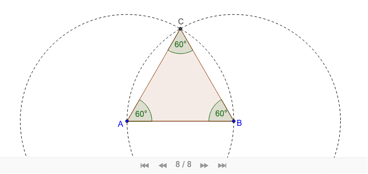 kijken Conceit bagage Constructie van een gelijkzijdige driehoek – GeoGebra