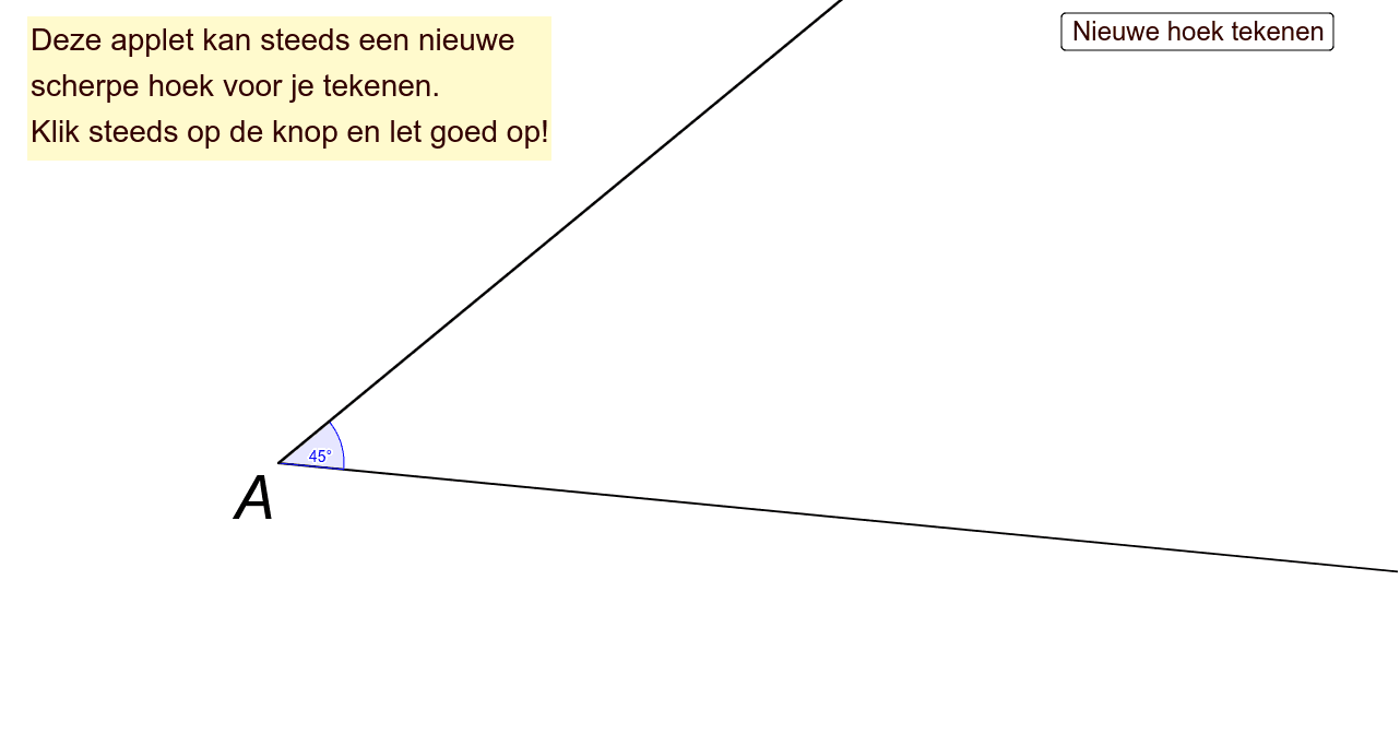 Zo Kun Je Een Scherpe Hoek Tekenen Geogebra