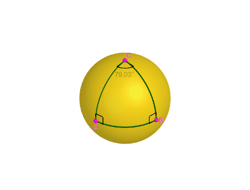 Birectangular Spherical Triangle – GeoGebra