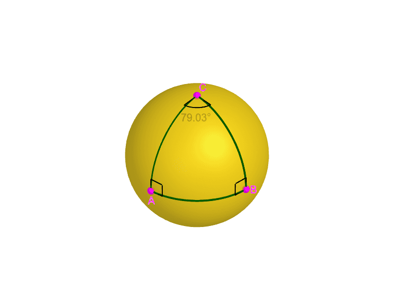 Birectangular Spherical Triangle – GeoGebra