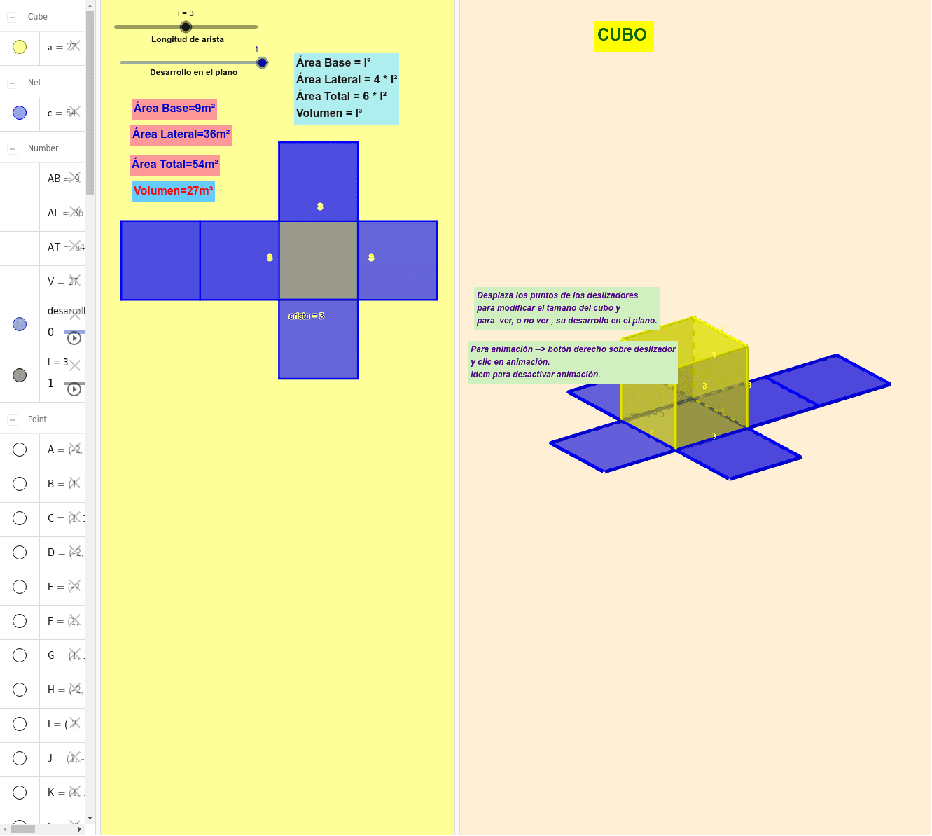 El Cubo Geogebra