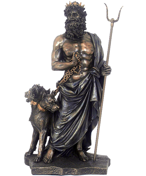 Statua raffigurante il dio latino Plutone origine del nome dell'corpo celeste