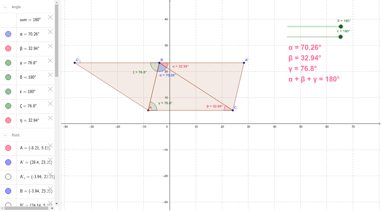 Angle Sum Of Triangle Geogebra 2202