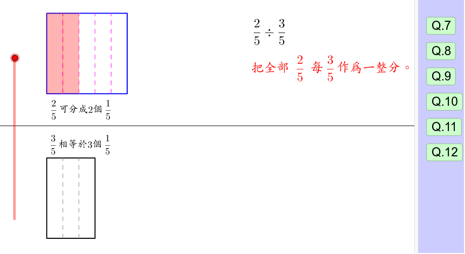 同分母分數除法 Geogebra