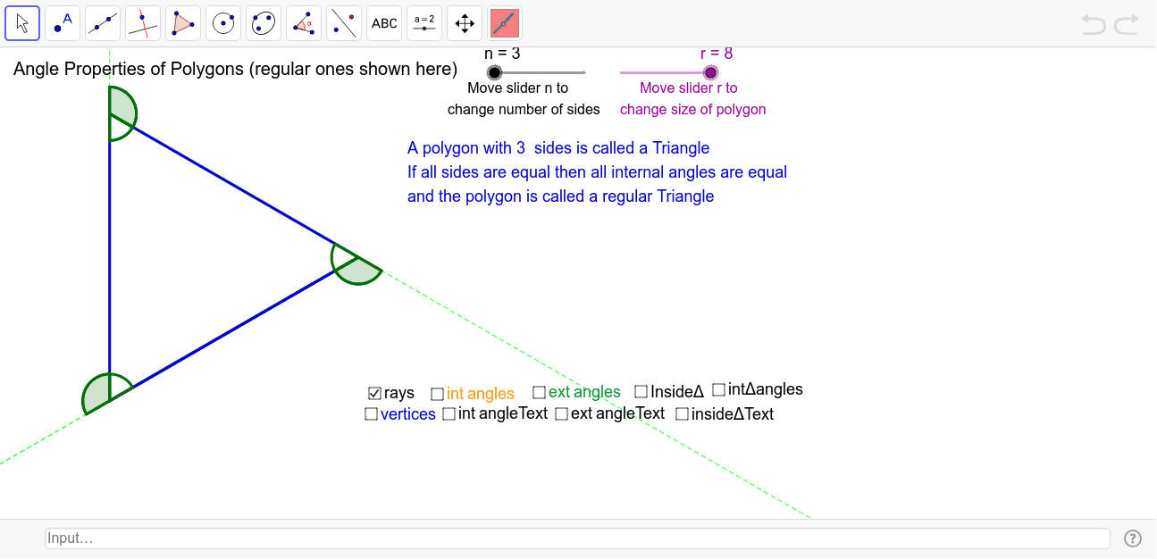 Angle Properties of Polygons – GeoGebra