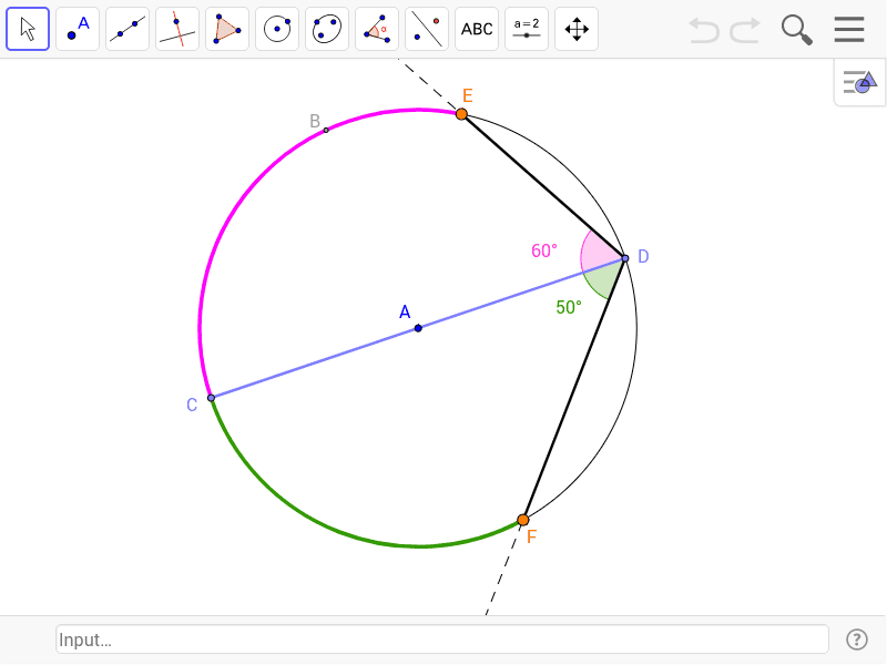 Tangent Chord Angles Exploration Geogebra 7398