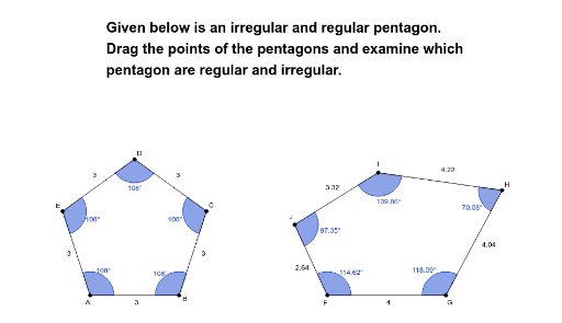 Regular and irregular polygon – GeoGebra