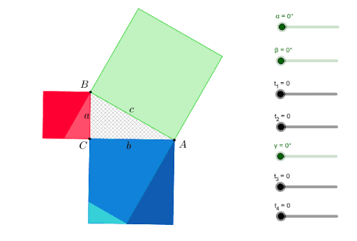 Pitagorin Poučak - Vizualni Dokaz – GeoGebra