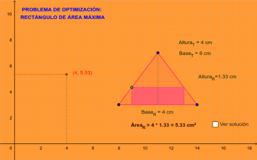 Rectángulo De Área Máxima Geogebra 